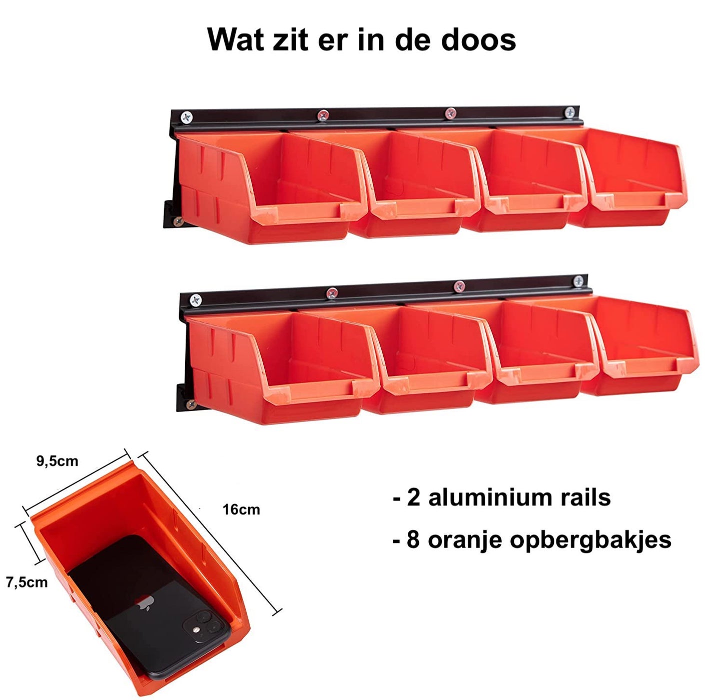 inhoud rails oranje bakjes
